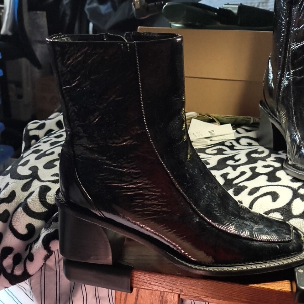 Sleek Black Heeled Boots Made In Brasil, Purchased In Brasil